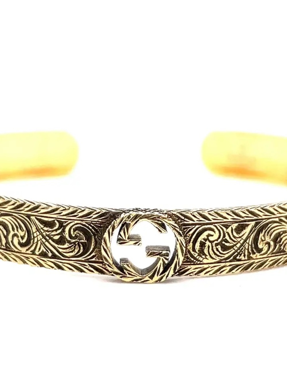 GUCCI Gold Braided Open Cuff Bracelet